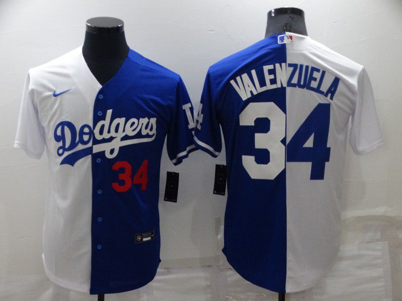 Men Los Angeles Dodgers #34 Valenzuela white blue Game Nike 2022 MLB Jersey